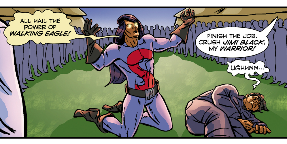 Detail from "Old School #8" comic in "Super Indian Volume Three," 2024